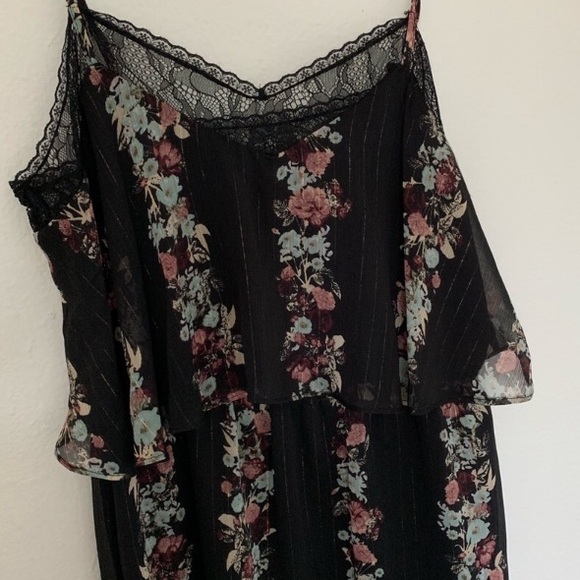 BCBG medium Floral Chiffon Popover Slipdress - Picture 5 of 8